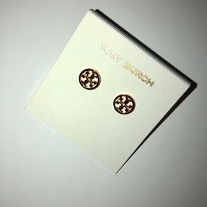 Tory Burch Logo Circle-Stud Earring